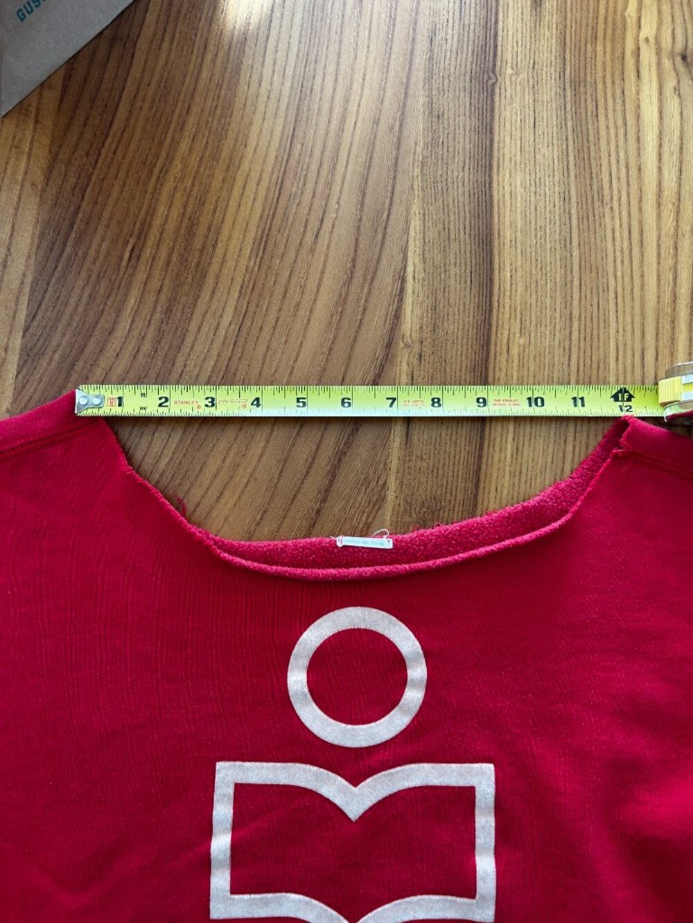 Isabel Marant Etoile, Mansel logo hoodie sweatshirt in red, size 38 *altered* - Picture 5 of 11